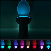 PIR Sensor LED Toilet Night Light Body Motion Activated Backlight LED Lamp for Closestool Washroom 16 Changing Colors