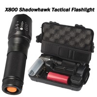 High Quality  6000lm Genuine SHADOWHAWK X800 Tactical Flashlight LED Zoom Military Torch G700