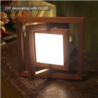 OLED Eye-cared 100*100mm square OLED Glass Panel Lamp Energy-saving 1.3w Ceiling Lights For Home Decoration  single Diy Kit