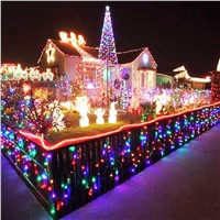 High Quality AC 85-240V 50M 100M Waterproof Colorful LED String Lights Strip Fairy Lamp Decoration Bulb for Christmas Holiday