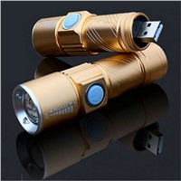 SMTVEK  Q5 Aluminum Waterproof Super Bright Tactical Mini LED Flashlight 2000LM  Zoom Adjustable Brand New USB Torch Light