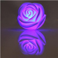 1pc LED Romantic Rose Flower Color Changed Lamp LED Night Lights Wedding Party Decoration P25