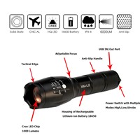 8000LM USB CREE XML L2 T6 LED Torch USB Flashlight Flash Light LED Rechargeable Lights Zoomable Lamp For Hunting Camping Gift