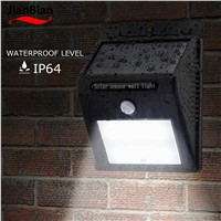 JianBian LED Solar Light Human induction + light control Waterproof Power Garden LED Solar Outdoor ABS Porch Wall Lamp1W