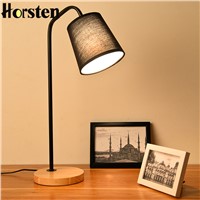 Horsten Nordic Simple Led Wood Table Lamps Minimalism OAK Wood Iron Bedside Lamp Table Lights Study Reading Lights 110V 220V