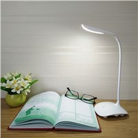 Fashion Adjustable USB Rechargeable LED Desk Table Lamp Light with Clip Touch Switch Dimmable Student Lamp P10