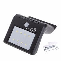 Solar Power Wall Light Garden Lamp Motion Sensor PIR 8LED Outdoor Waterproof NEW MAY08_25