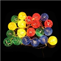 2.3m 20 Round Ball Crack Egg String Lights Battery Powered by Three NO. 5 batteries for Party Christmas Wedding