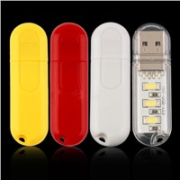 1pcs New Mini USB Night Lights Computer Desk Bulbs /Mobile Power/ Power Bank Charging LED Tube Keyboard Notebook Reading Light