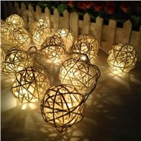 2017 New LED Warm White Hot Rattan Ball String Fairy Lights For Xmas Wedding Party