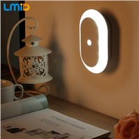 LMID 1W Night Light With Motion Sensor Light (Use for 3pcs AA Battery) Intelligent Body Induction Lamps Wireless Wall Table Lamp
