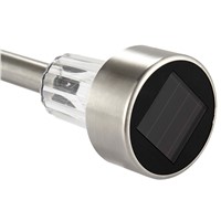 10 Pcs Outdoor Solar Powered Path LED Light Stainless Steel Lamp For Patio Yard Landscape Garden --M25