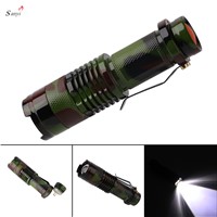 SANYI LED Mini Flashlight Camouflage Tactical Mini Torch 2000lm Zoomable 3-Modes Light Lamp Linternas for Camping,General Use