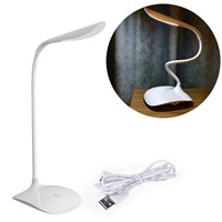Fashion Adjustable USB Rechargeable LED Desk Table Lamp Light with Clip Touch Switch Dimmable Student Lamp P28