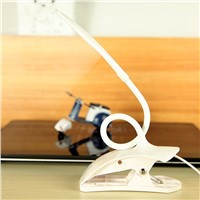 LED Reading Eye Protection Desk Lamp Adjustable Brightness USB Rechargeable LED Desk Table Lamp Light with Clip Touch Switch