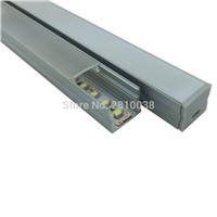 50 X 1M Sets/Lot Square Anodized aluminum profile and AL6063 perfil led channel aluminum for recessed wall  or floor lights