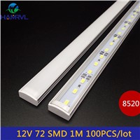 1m/pcs DC12V aluminium profile LED bar light 72LEDs Hard Rigid LED Strip Bar Light with Aluminium shell