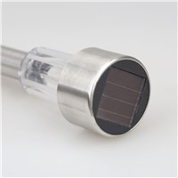 10pcs Solar Powered Led Light Rechargeable Stainless Steel Outdoor Garden Lawn Lights Lamps MFBS