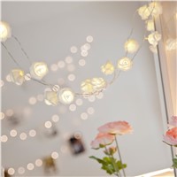 2M 20 LED Rose Flower Fairy String Lights Holiday Lighting Novelty Romantic Wedding Party Christmas  Decoration Roses Lights