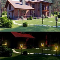 Solar Path Torches Lights Waterproof Flame Lighting 96LED Flickering Torch Lights for Garden/Pathways/Yard 2pcs/lot
