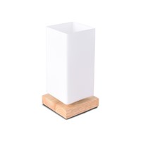 FUMAT Wood Glass Shade Table Lamps for Bar Restaurant Study Bedroom Table Lamp Dimmer Bedside Light Nordic Simple Desk Lamp