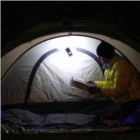 Foldable Solar Light Tent Lamp PVC Bag Portable Lantern LED Camping Light IP67 Waterproof Inflatable Hiking Emergency Lamp