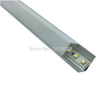 50 X 1M Sets/Lot Right Angle Anodized led corner extrusion an AL6063 aluminum corner channel for kitchen led or Cabinet lights