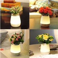 USB Rechargeable LED Vase Lamp 3 Modes Warm White Night Light Touch Control Desk Lamp For Kids Children Baby Bedroom Decoration