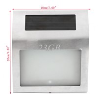 2017 Solar Powered LED Wall Light Illumination Doorplate Lamp House Number Stainless NEW MAY05_25