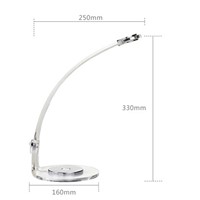 Table Lamp Night Light 4W Transparent  3-Level Dimmable Touch Acrylic Modern Minimalist Curved Desk Lamp