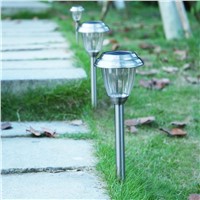 8-Pack Solar Lights Stainless Steel LED Pathway Landscape lights For Outdoor Yard  and Garden