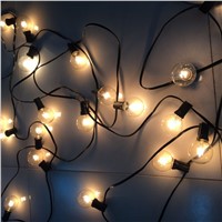 30M Patio Garden Fairy Garland with 100pcs G40 Clear Bulbs Wedding/Party/Holiday Decorative String Light Outdoor Waterproof Lamp