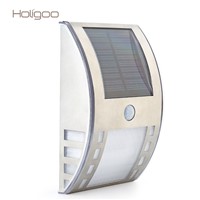 Holigoo Waterproof 3 LED Solar Light PIR Motion Sensor Solar Lamp Garden Yard Outdoor Wall Pathway Balcony Porch Fence Lights