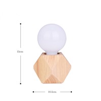 FUMAT Mini Table Lamp Small Night Light Nordic Simple Modern Solid Wood Bedroom Table Lamps