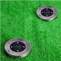Waterproof IP65 Led Solar Light Stainless Steel White Warm White Power 4 LED Lawn Light Buried Lamp Ground Garden Pathway Light