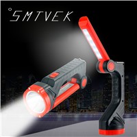 SMTVEK Powerful Rechargeable LED Flashlight Multi-function Outdoor camping tactical lamp Solar charging design USB Charging