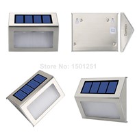 4pcs 2pcs LED Solar Lamp Waterproof IP65 Solar Light Power Garden LED Solar Light Outdoor ABS Wall Lamp