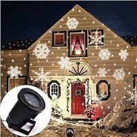 Outdoor Xmas Snowflake LED Garden Christmas Laser Light IP65 Spotlight UK