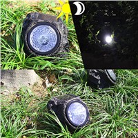 4 LED Sola Power r Decorative Waterproof Rock Stone Lights Garden Yard Lawn Lamp for Outdoor Light