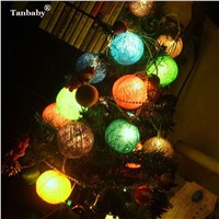 Tanbaby 5M 20LED Cotton Ball String Lamp Christmas Tree Light Garland String Indoor Decoration Wedding Decoration Fairy Lights