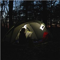 AGM Inflatable LED Solar Camping Lamp Portable Light IP67 Waterproof Foldable PVC Bag For Outdoor Tent Fishing Hiking Emergency