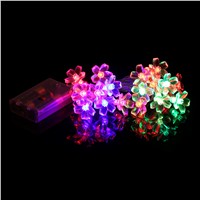 Party LED String Lights 20 Plum Blossom Heads Garden Fairy Lights Christmas/Wedding/Party Decoration Lights Battery Box 2.2m
