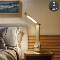 Dcloud 2017 New Product LED Touch Folding Charging Eye Protection Energy Saving Desk Light Table Lamp for Study Bedside 2Pack
