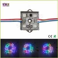 Fast shipping UCS1903 DC24V IP65 Waterproof Super Bright full color 35*35mm 5050 SMD 4 LEDs Module String Light 100mm wire