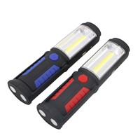 Outdoor USB Rechargeable Lamp COB LED Flashlight Work Magnet Stand Light with Hook CLH@8