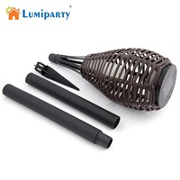Lumiparty 0.4W 2V/40mA Outdoor Lamp Waterproof Solar Panel Rattan LED Torch Light Landscape Lawn Garden Solar LED Lighting Lamp