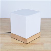 FUMAT Small Table Lamp with Solid Base Glass Table Lamps Dimmer LED Night Light for Study  Bedroom Beside Light