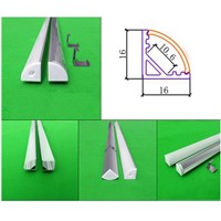 10-40pcs/lot 80 inch 2m 45 degree corner aluminum profile for 5050  led strip,milky/transparent cover for 12mm pcb,led bar light