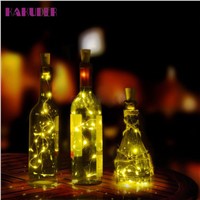 solar Copper Wire String Light with Bottle Stopper for Glass Craft Bottle Fairy Valentines Wedding Decoration Lamp Party L70607