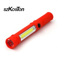 szKosTon Bright Penlight 2Modes COB Work light Flashlight Magnetic with Folding Hook Lamps Lanterna Torch USE 3*AAA battery